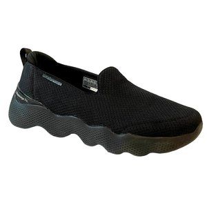 Skechers Massage Fit Go Walk Women’s Seascape Slip On Shoes Black Sneakers Sz 8.